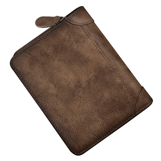 Men's Short Genuine Leather Vertical Driving License Men's Wallets