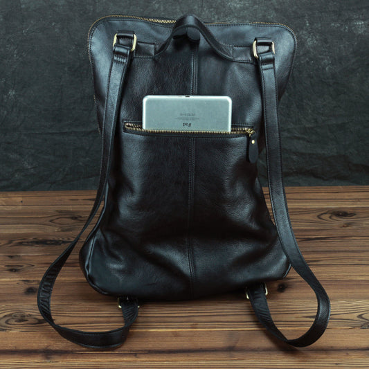 Retro Style Personalized First Layer Cowhide Backpacks