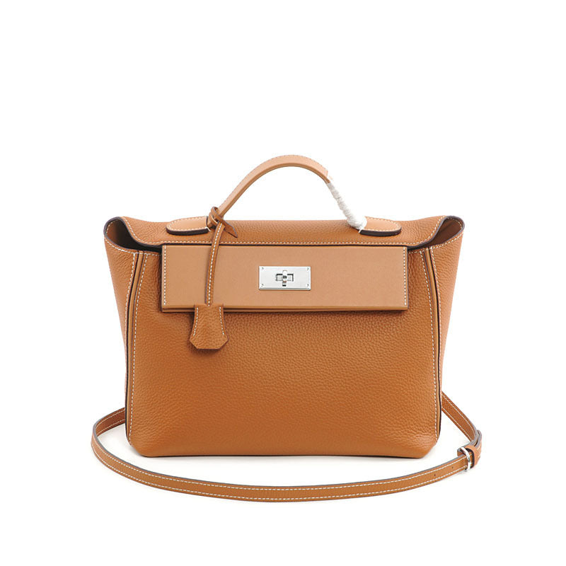 First Layer Cowhide Plaid Fashion Portable Crossbody Bags