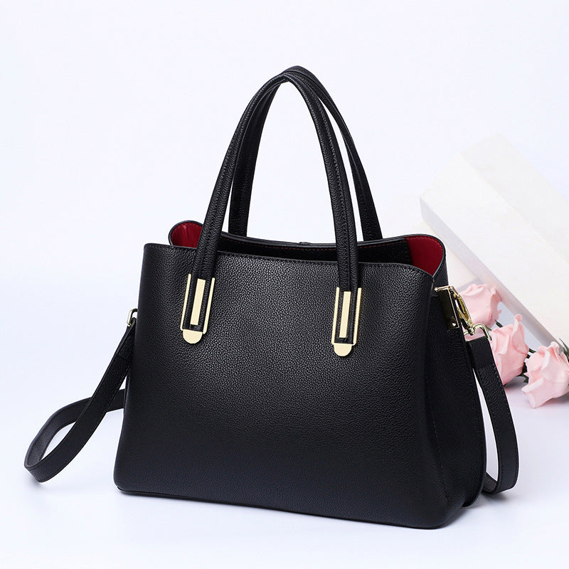 Women's Leather Korean Style Fashion Solid Color Handbags
