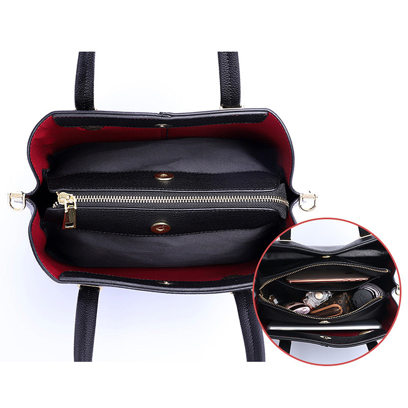 Women's Leather Korean Style Fashion Solid Color Handbags