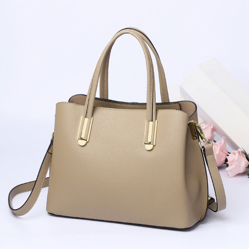 Women's Leather Korean Style Fashion Solid Color Handbags