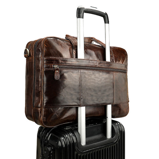 Men's Genuine Leather Fashion Computer Portable Business Men's Handbags