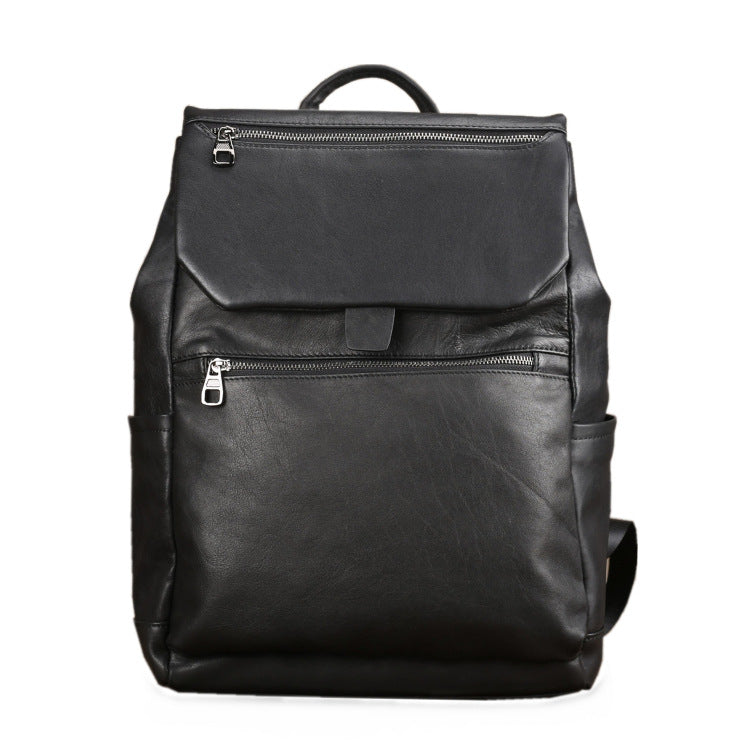Men's Super Soft Leather Simple Fashion Trendy Backpacks