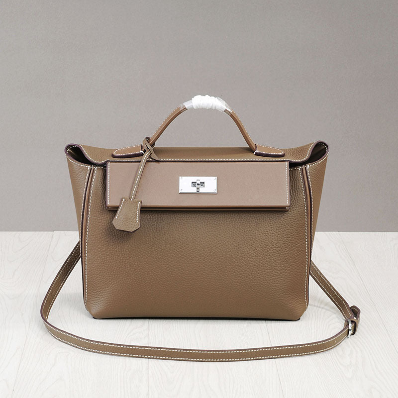 First Layer Cowhide Plaid Fashion Portable Crossbody Bags