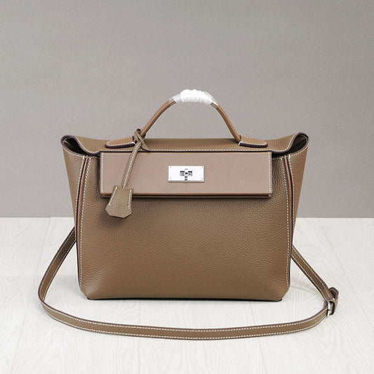 First Layer Cowhide Plaid Fashion Portable Crossbody Bags