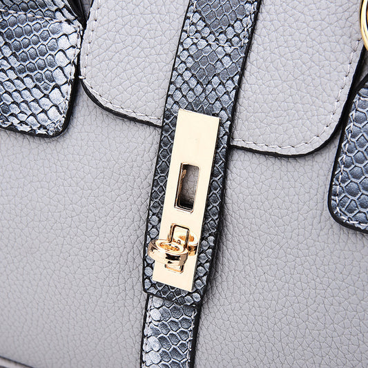 Women's Trends Serpentine Crocodile Pattern Portable Set Handbags