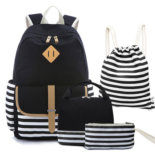 Women's Large Capacity Canvas Lunch Lightweight Backpacks
