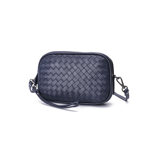 Women's Sheepskin Woven Versatile Simple Leather Handmade Shoulder Bags