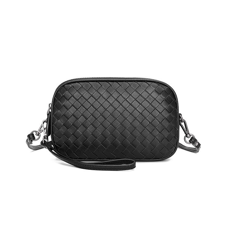 Women's Sheepskin Woven Versatile Simple Leather Handmade Shoulder Bags