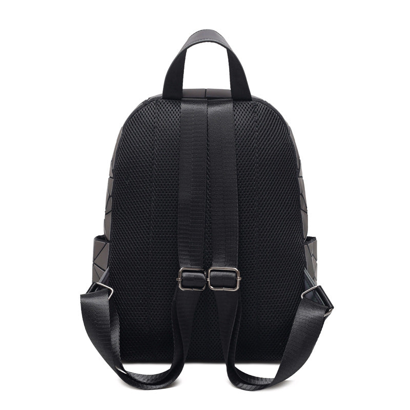 Laser Rhombus Simple Fashion Preppy Style Backpacks