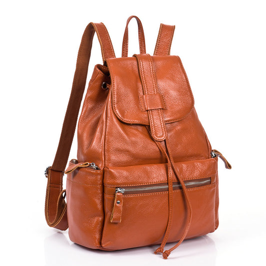 First Layer Cowhide Leather Preppy Style Bags