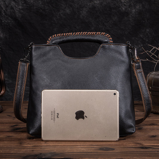 Women's Retro Cow Leather Top Layer Cattlehide Shoulder Bags