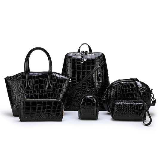 Women's Korean Fashion Crocodile Pattern Mini Street Shoulder Bags