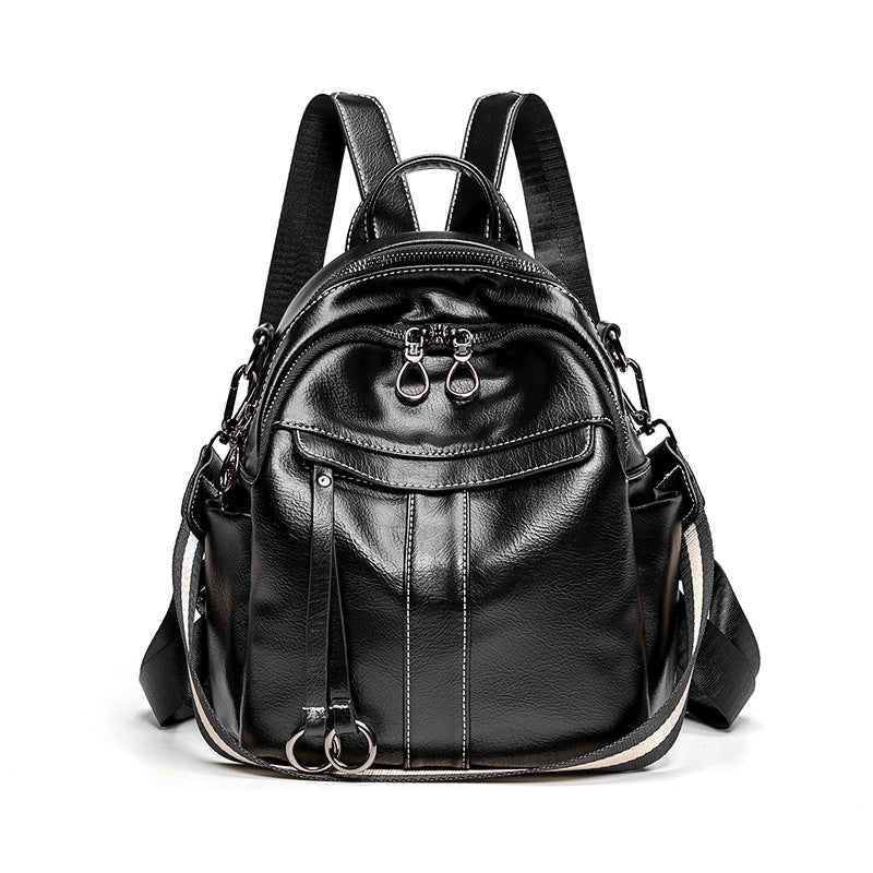 Women's Single Korean Fashion Vintage Leather Backpacks