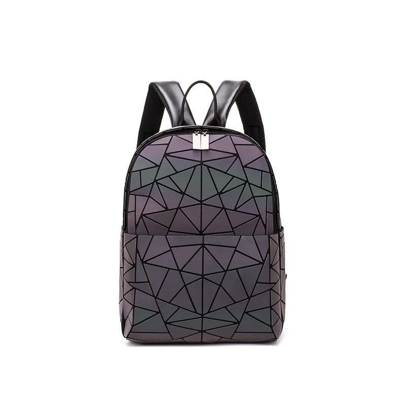 Classic Geometric Luminous Rhombus Fashion Present Backpacks