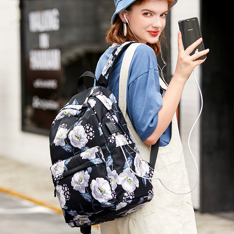 Durable Three-piece Printed Female Computer Lunch Bags
