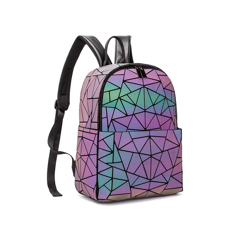Classic Geometric Luminous Rhombus Fashion Present Backpacks