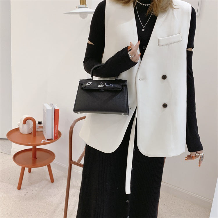 Elegant Palm Print Kelly Lady's Sier Handbags