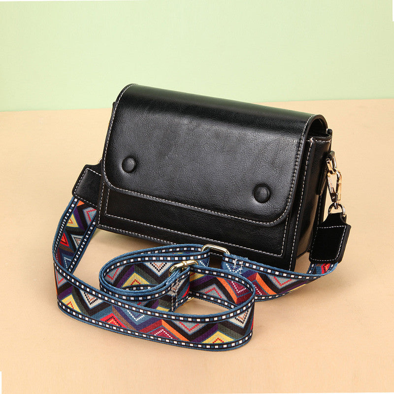 Women's Korean Genuine Leather Fashion Strap Free Bags