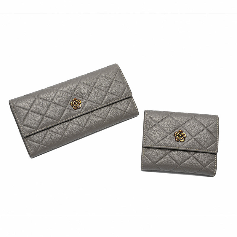 Women's First Layer Cowhide Multiple Slots Genuine Ladies Wallets