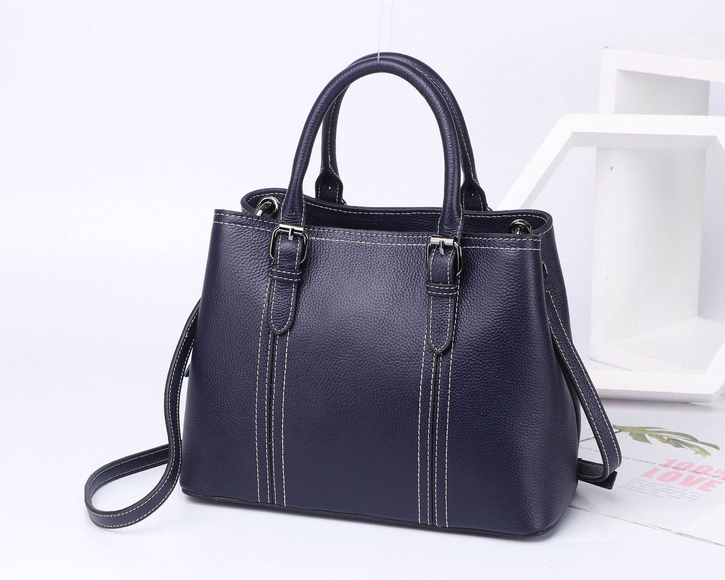 Women's First Layer Cowhide Large Capacity Commuter Handbags