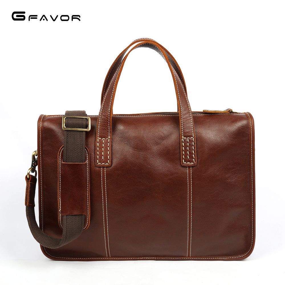 Men's Genuine Leather Business Cowhide Retro Men's Handbags
