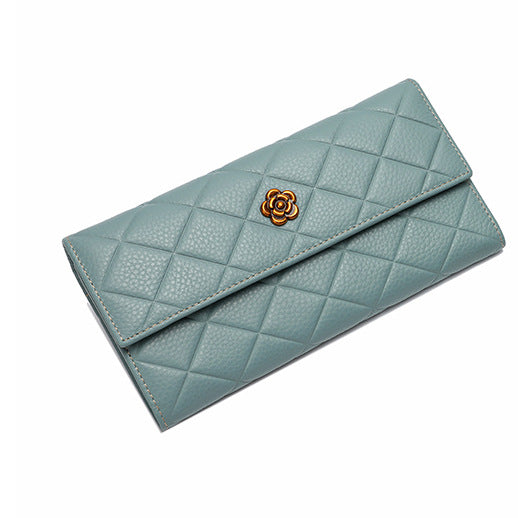 Women's First Layer Cowhide Multiple Slots Genuine Ladies Wallets
