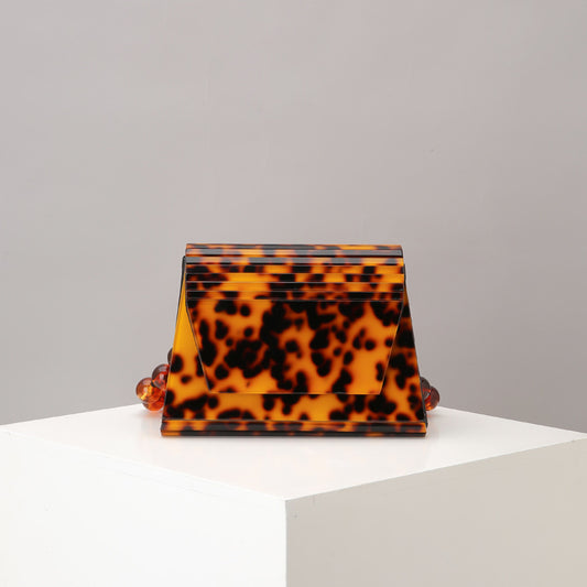 Women's Trapezoidal Hawksbill Acrylic Dinner Creative Beaded Evening Bags