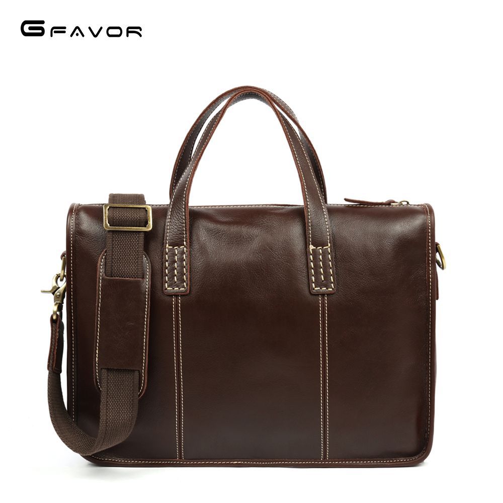 Men's Genuine Leather Business Cowhide Retro Men's Handbags