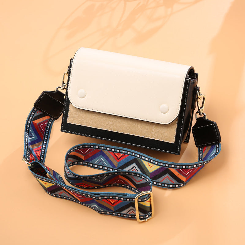 Women's Korean Genuine Leather Fashion Strap Free Shoulder Bags