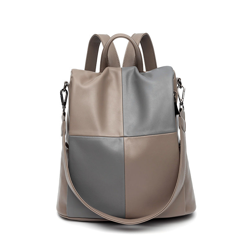 Women's Style Versatile Fashion Soft Leather Large Backpacks