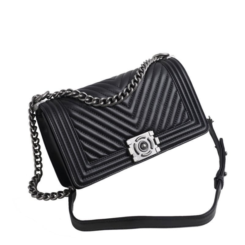 Rhombus Chain Sheepskin Fashion Hot Mom Shoulder Bags