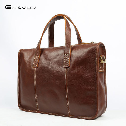 Men's Genuine Leather Business Cowhide Retro Men's Handbags