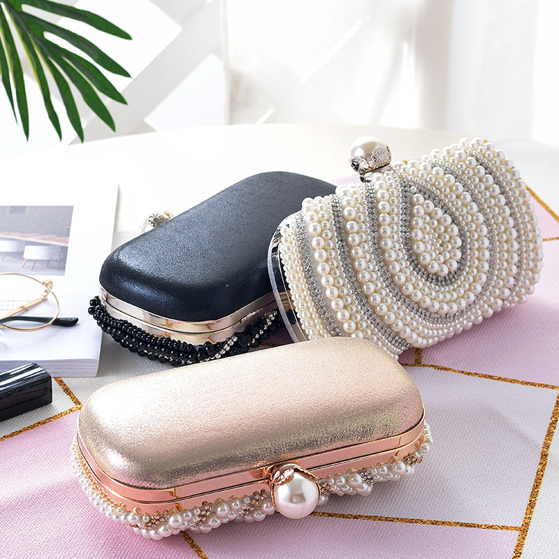 Women's Rhinestone Water Drop Pattern Banquet Dress Bags