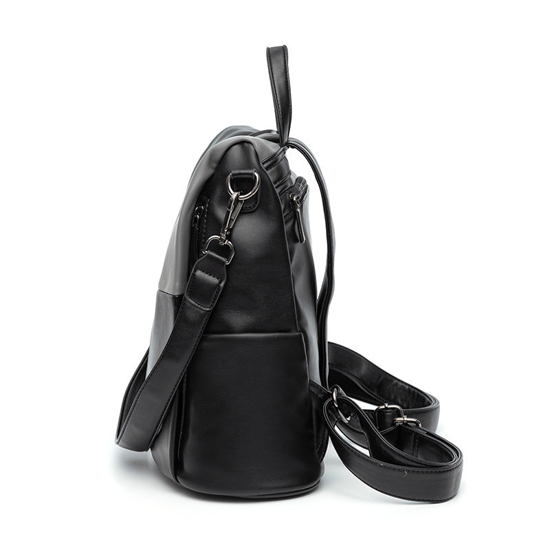Women's Style Versatile Fashion Soft Leather Large Backpacks