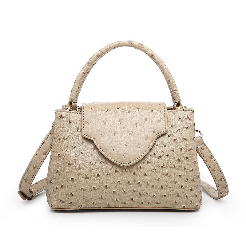 Women's Ostrich Grain Snake Pattern Lace Portable Shoulder Bags