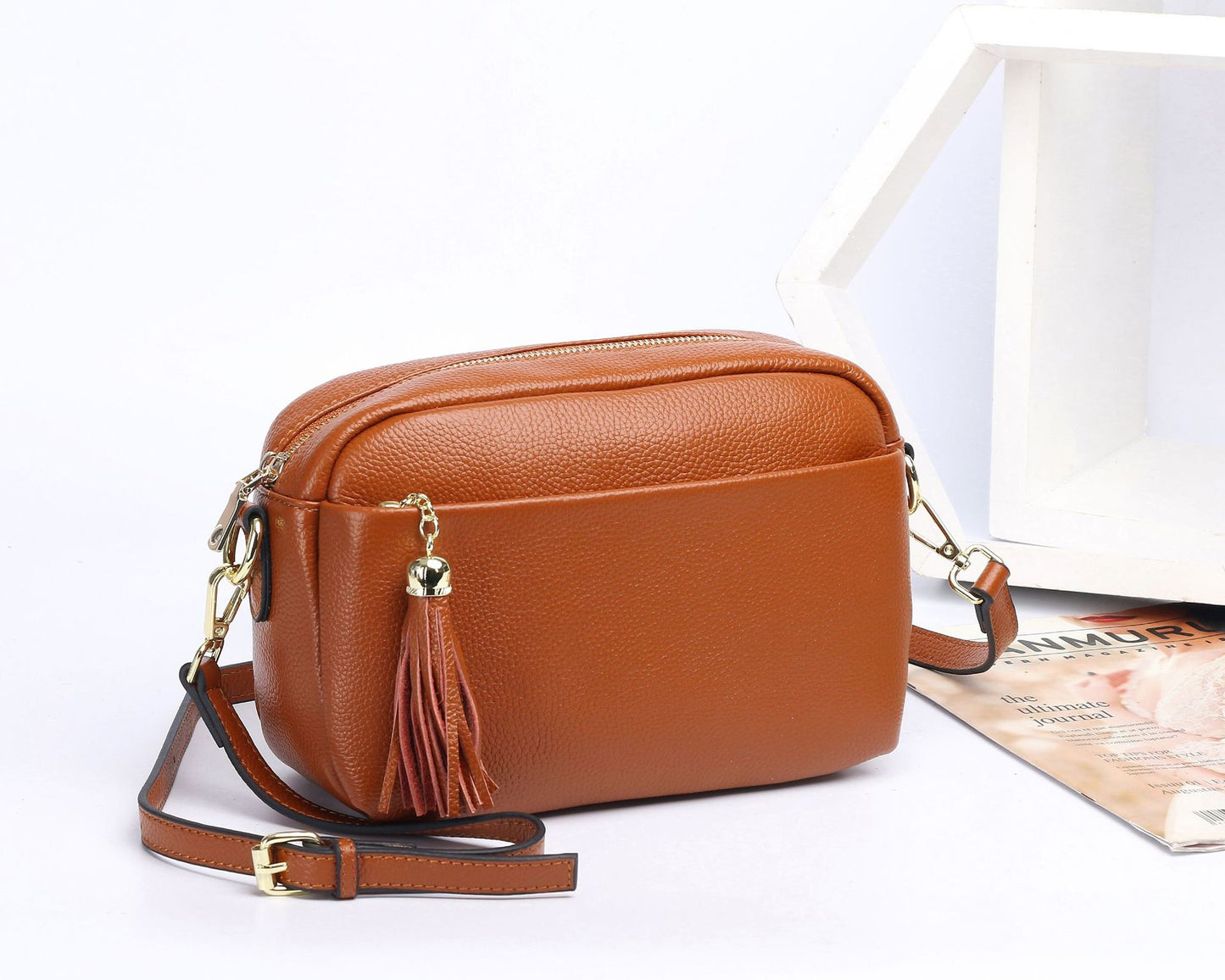 Women's Niche Design First Layer Leather Genuine Shoulder Bags
