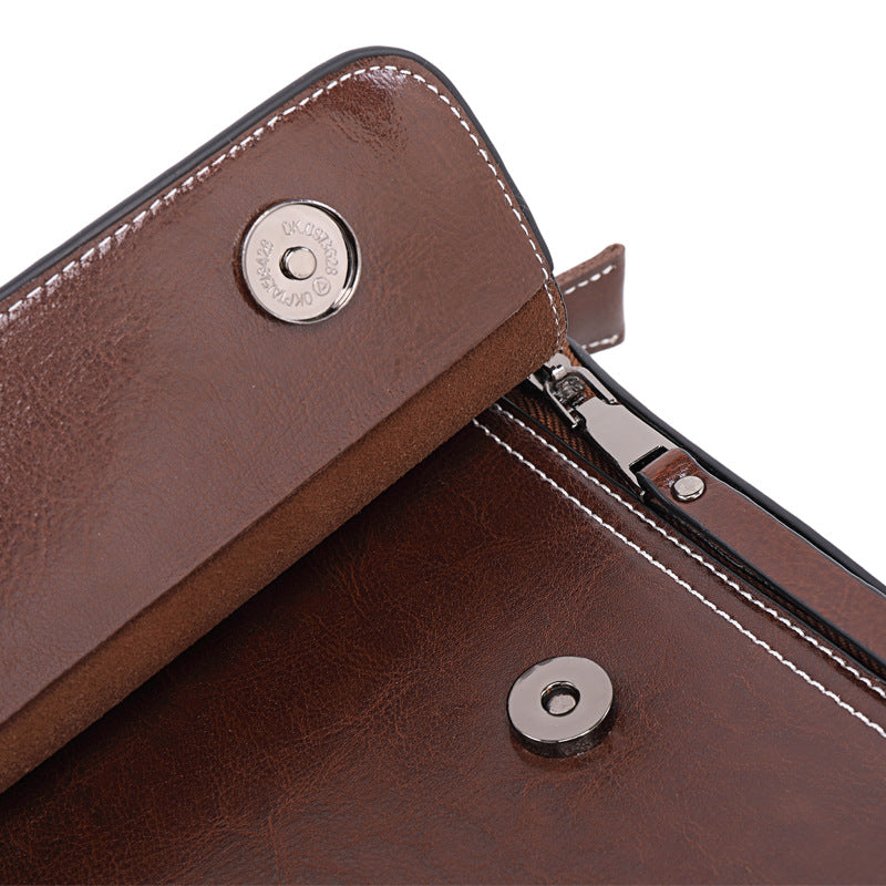 Women's Genuine Leather Fashion Trend Oil Wax Backpacks