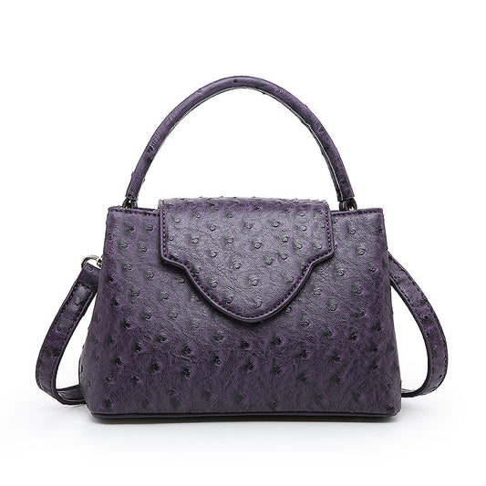 Women's Ostrich Grain Snake Pattern Lace Portable Shoulder Bags