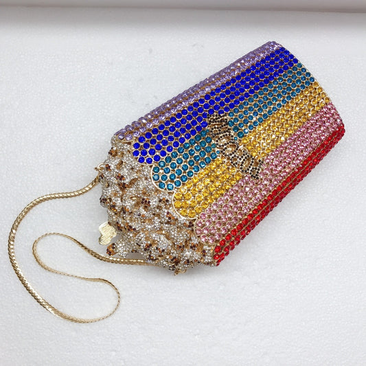 Women's Strictly Selected Clutch Popcorn Diamond Hollow Evening Bags