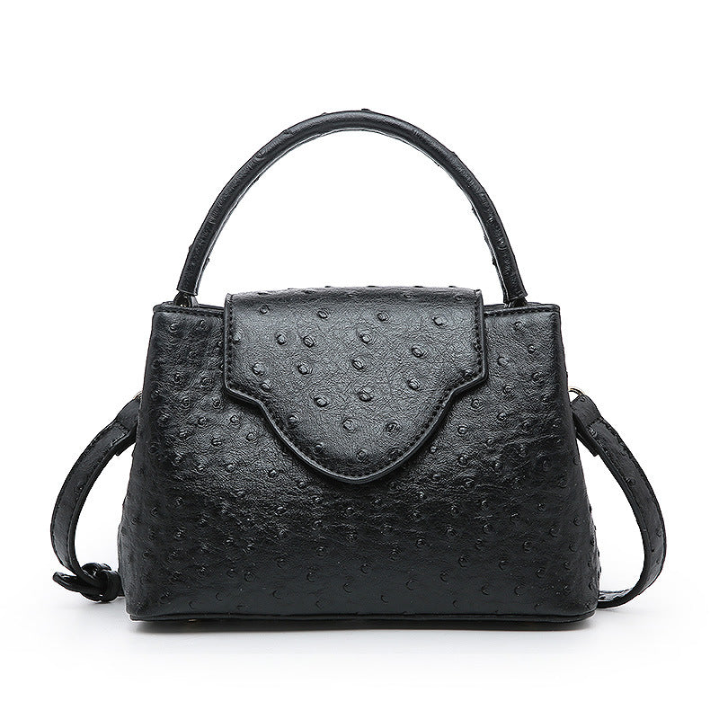 Women's Ostrich Grain Snake Pattern Lace Portable Shoulder Bags