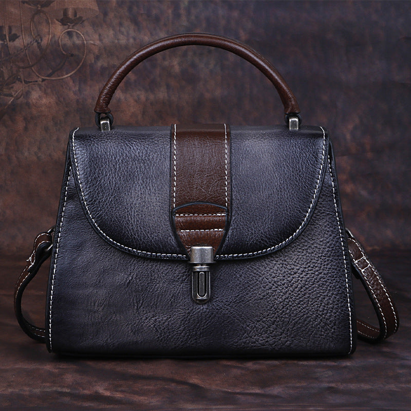 First Layer Cowhide Fashion Retro Style Shoulder Bags