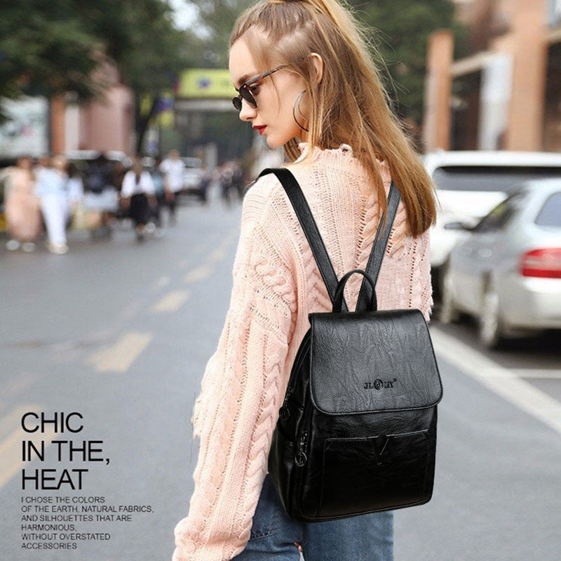 Female Stylish Large Capacity Versatile Soft Backpacks
