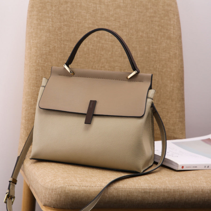 Women's Simple Retro Fashion Portable Soft Leather Shoulder Bags