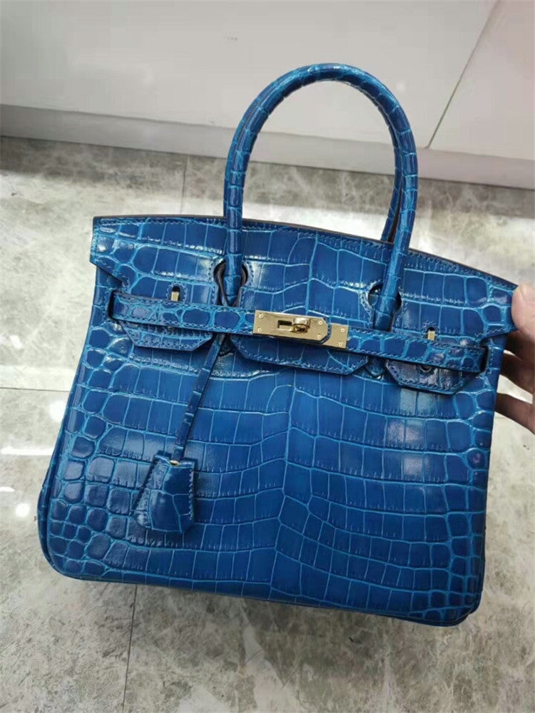 Platinum Macaron Series Crocodile Pattern Portable Shoulder Bags