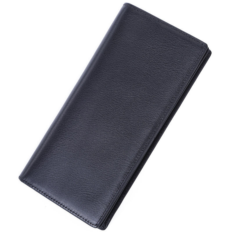 Men's Long Genuine Leather Vintage First Layer Cowhide Multiple Men's Wallets