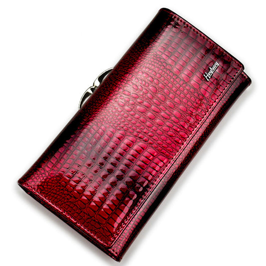 Glamorous Women's Leather Patent Fashion Clutch Ladies Wallets