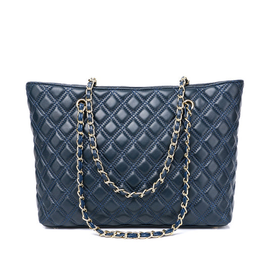 Women's Classic Style Sheepskin Diamond Chain Genuine Shoulder Bags