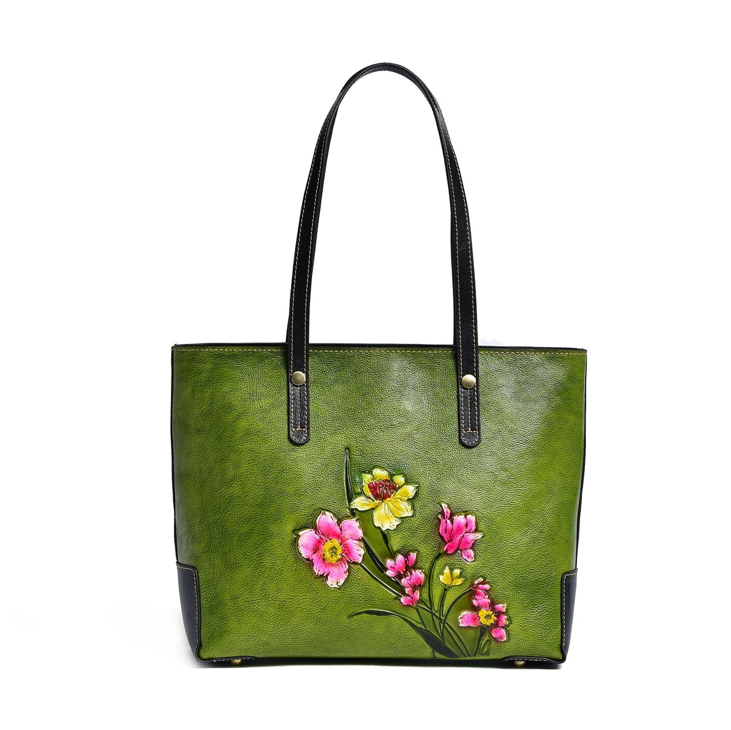 Women's First Layer Cowhide Retro Cattle Leather Shoulder Bags
